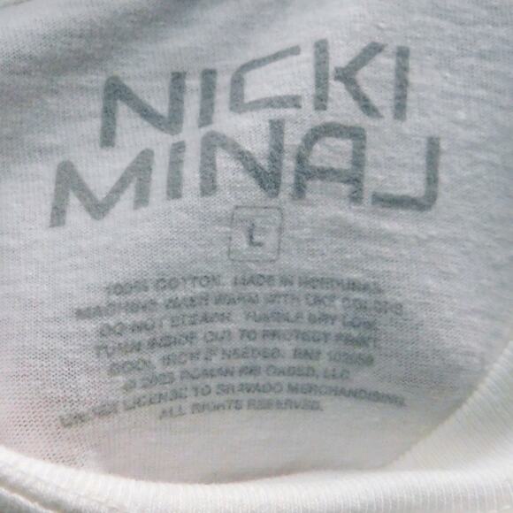 Nicki Minaj PInk Friday 2 T Shirt Size L White Double Sided - Picture 2 of 5